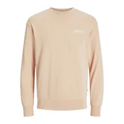 JACK & JONES Majica JJBeau puder/bela