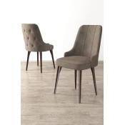 Hanah Home Set stolica Newa, 46x94x46 cm, 2 komada, Braon-smede
