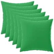 vidaXL Prevleka za blazino 6 pcs HEERLEN Zelena 45 x 45 cm Poliester