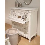 Casa Padrino luxury baroque chest of drawers white/gray/antique silver - Magnificent baroque style bedroom dresser - Luxury baroque style bedroom furniture - Baroque bedroom furniture