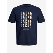 Mens Dark Blue T-Shirt Jack & Jones Delvin - Mens