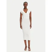 Liu Jo Pletena obleka WA5365 MS55N Bela Slim Fit