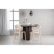 Venture Design Jedilna miza in stol komplet Olivia in miza Astol 110x75 cm moka in bež