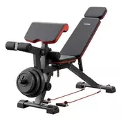 VEVOR Utežna klop nastavljiva z raztegljivim delom za noge in oporo za biceps 1878x53x88-100 cm