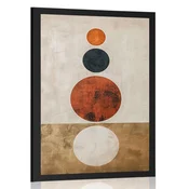 Plakat japandi z modernimi krogi - 40x60 black