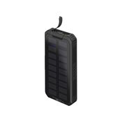 Goobay powerbank, 20000 mAh, USB-C QC 3.0, solarne celije, crna