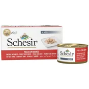SCHESIR Vlažna hrana za pse, Multipak, Piletina i govedina, 4 x 85g