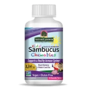 Natures Answer Kids Sambucus Chewables, žvečljive tablete za otroke, izvleček bezga, 45 kos