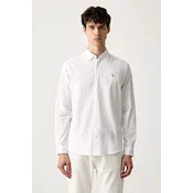 U.S. Polo Assn. safari srajca moška z lanom LINEN BLEND LS