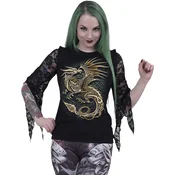 Ženski top s 3/4 rokavi SPIRAL - CELTIC DRAGON - črn - L073F474