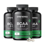 3x BCAA 2:1:1 Mega 700 mg, skupaj 1200 kapsul