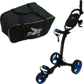 Axglo TriLite 3 Wheel Trolley Black/Blue SET