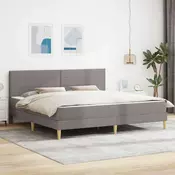 Krevetna konstrukcija 200 x 200 cm Sivo-smeda