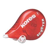 Korekturni valjček, 4,2 mm x 8 m, KORES Scooter, rdeč, 8 m