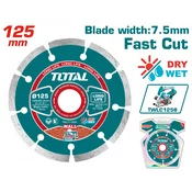 TOTAL Dijamanska rezna ploca ventilirajuca suvo/mokro 125mm