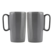 Vialli Design Set keramickih šolja za kafu Fuori, 330 ml, Sivi