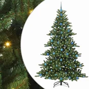 Vidaxl Umetno Zložljivo Božično Drevo with LEDs z stojalom 210cm PVC