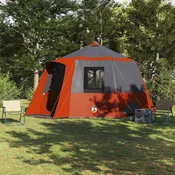 vidaXL vidaXL Kabinski šotor s streho Siva in oranžna 405 x 405 x 273 cm, (5000091105)