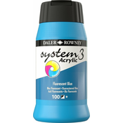 Daler Rowney System3 Akrilna barva Fluorescent Blue 500 ml 1 kos