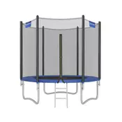 Songmics Trampolin 244x239 cm Črno Modra