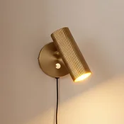 Globen Lighting stenska svetilka Hubble, brušeni medenina - Dnevna soba/jedilnica - Dizajn - bruseni medenina - Kovina