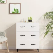 vidaXL Komoda bela 69,5x34x90 cm inženirski les