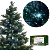 WOWO LED svetilka na nizu 10 m - 10 m LED svetilka na nizu, 100 LED, hladno bela, 8 načinov osvetlitve