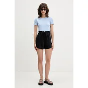 HUGO crop top ženski z bombažem Delanor