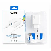 Kucni punjac WIZZ WS301-C Fast 2u1 USB-C Type-C sa kablom beli