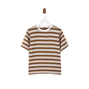 Trendyol Majica svetlo modra/rjava/bela