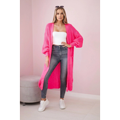 Long cardigan pink neon sweater