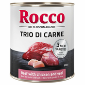 Rocco Classic Trio di Carne - 24 x 800 g - Govedina, piletina & divljač