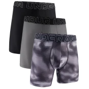 Bokarice Under Armour PRINT 6in 3er Pack Boxer hort