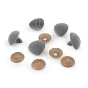 Žametni smrček s ključavnico 20x25 mm - siv (30 kompletov)