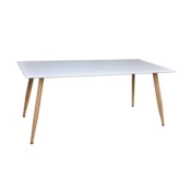 Venture Design Jedilna miza 180x90x75 cm bela