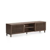 Temno rjava TV omarica v orehovem dekorju 180x49,5x42,5 cm Beyla – Kave Home