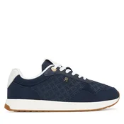 Tommy Hilfiger Superge Th Runner Suede Monogram FW0FW09620 Mornarsko modra