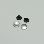 ARTFABRIC STORE Dugmad za presvlacenje, 12 mm, Crna, 50 komada