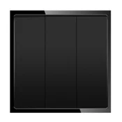 ELEKTRO SMART DESIGN LINE mehanicki modul za trostruki izmjenicni prekidac, crni DL-86-3G2W-BK plain