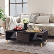 Stolic za kavu sjajni sivi 103,5 x 60 x 35 cm konstruirano drvo