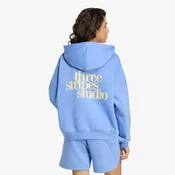 Mikina adidas 3 Stripes Studio Hoodie Blue Fusion L