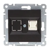 Lumina Enojna računalniška vtičnica RJ45 kat. 5e UTP črna WL2113