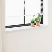 vidaXL Okenski nadstrešek Bela 120 x 30 x 4,5 cm PVC