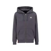 ALPHA INDUSTRIES Majica Basic Zip temno siva