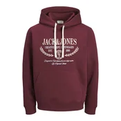 JACK & JONES Majica JORFREDERIKSBERG jagoda/bela