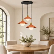Opviq luster Plise 15-20931-A, 3 × E27, narandžasti
