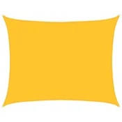 Vidaxl Senčno jadro 160 g/m2 pravokotno rumeno 6x8 m HDPE