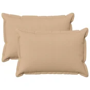 vidaXL Prevleka za blazino 2 pcs HOUTEN Krem 40 x 60 cm Lažni lanu
