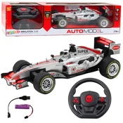 Daljinsko voden RC Racer Volan Luči Zvoki 1:12 Srebrna