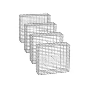 Songmics Gabionska košara 100x90x30 cm srebrna